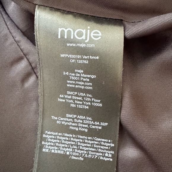 Maje women blazer size 34 size xs size 0 - Picture 10 of 10